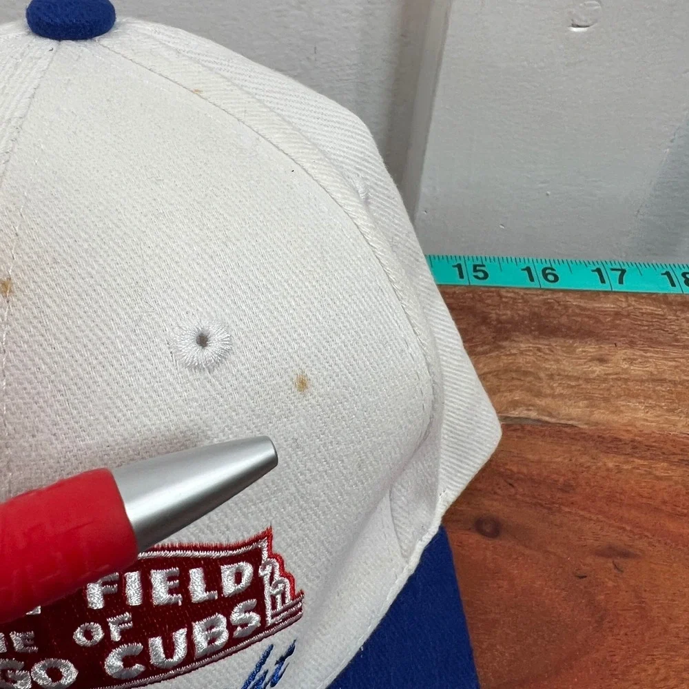 Chicago Cubs Wrigley Field Opening Night Snapback Hat White Blue ComEd Vintage